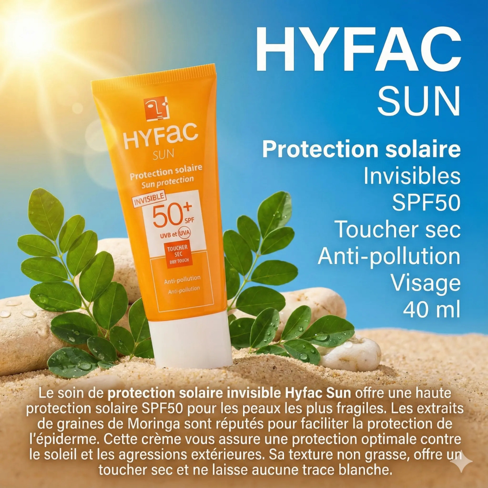 HYFAC SUN PROTECTION SOLAIRE INVISIBLE SPF50 40ML