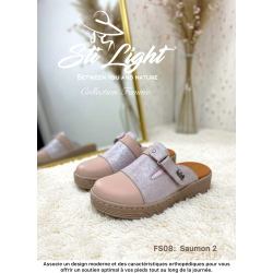 Sabot orthopédique - femme - saumon2  FS08