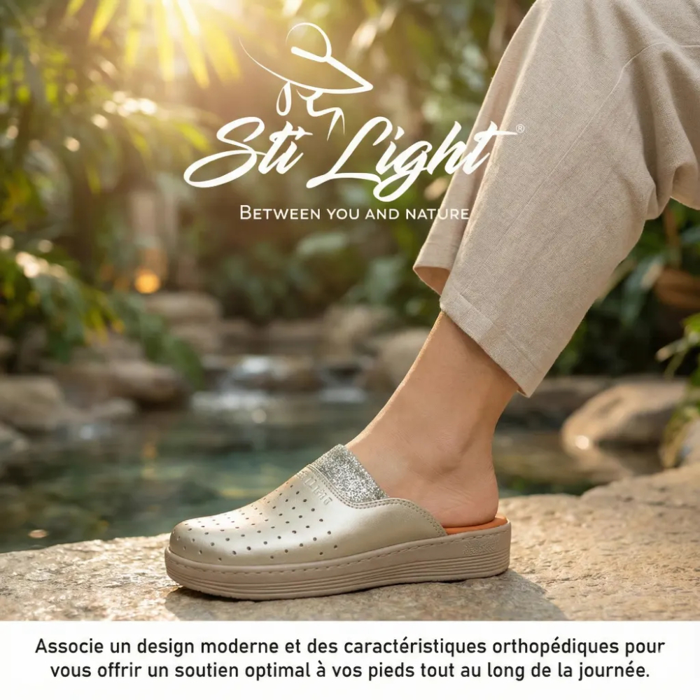 Sabot orthopédique - femme - dorée  FS018P