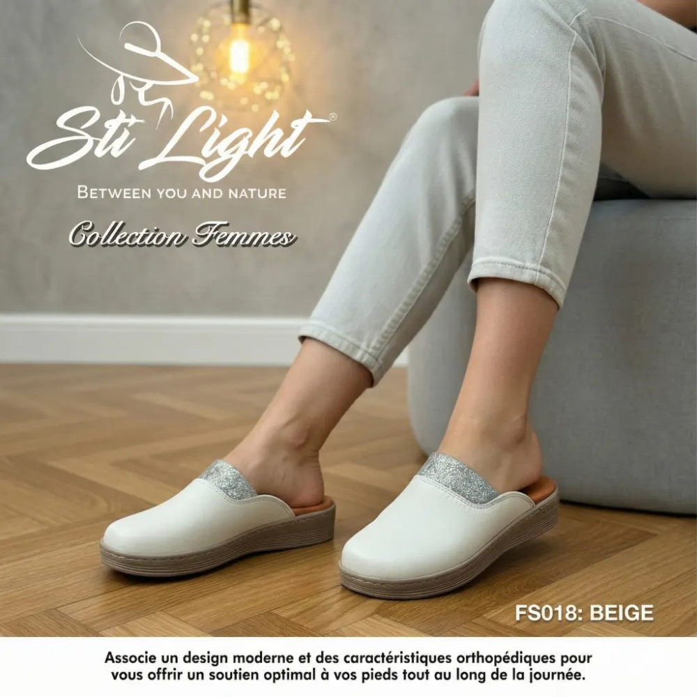 Sabot orthopédique - femme - beige FS018
