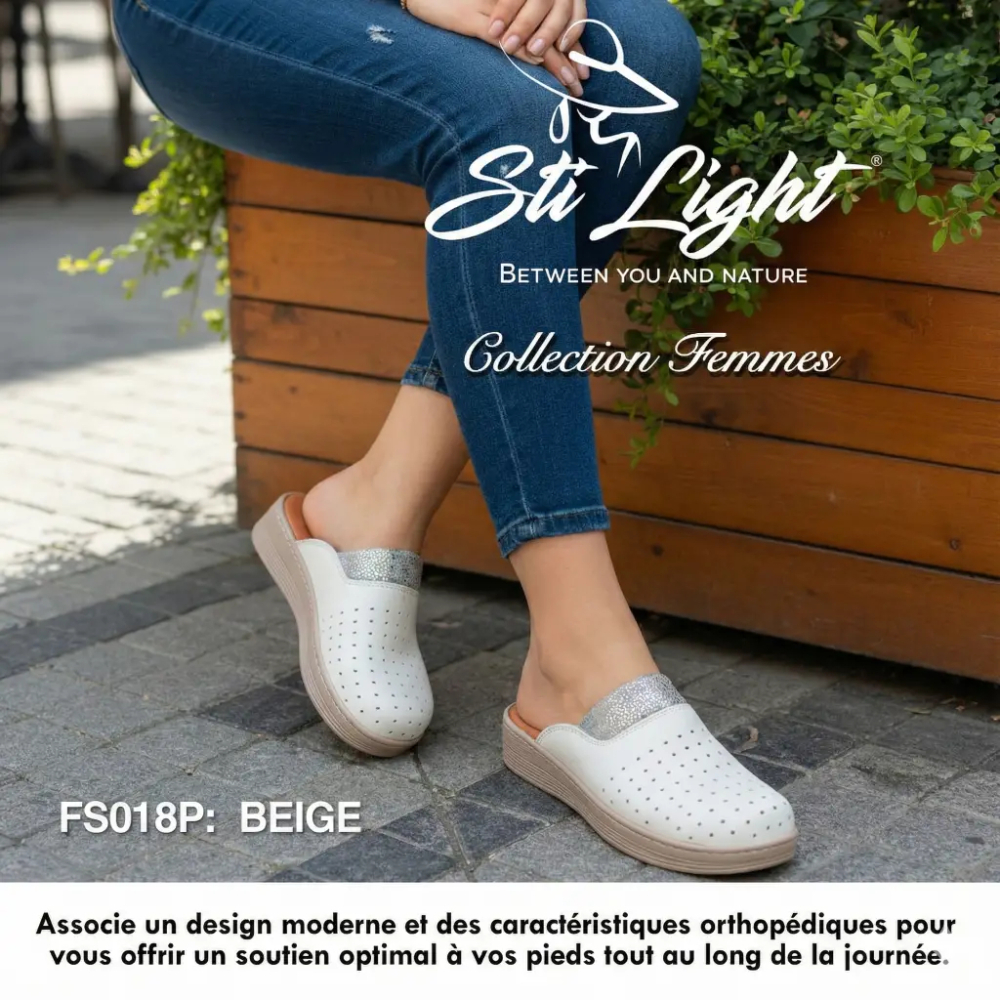 Sabot orthopédique - femme - beige FS018P