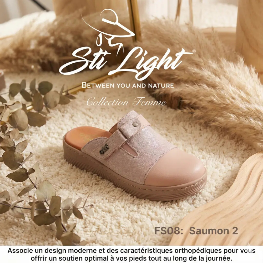 Sabot orthopédique - femme - saumon2  FS08