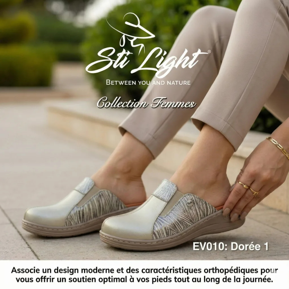 STI Sabot orthopédique - femme - dorée1 EV10
