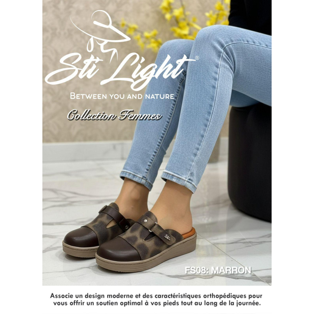 Sabot orthopédique - femme - marron  FS08