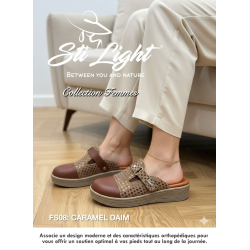 Sabot orthopédique - femme - CARAMEL DAIM FS08