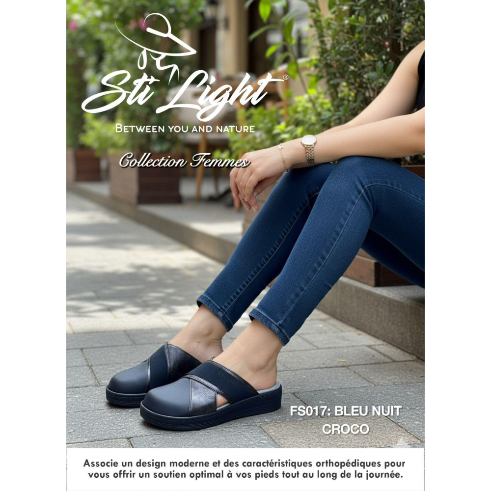 Sabot orthopédique - femme - bleu nuit  FS017