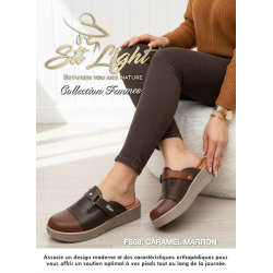 Sabot orthopédique - femme - CARAMEL MARRON FS08