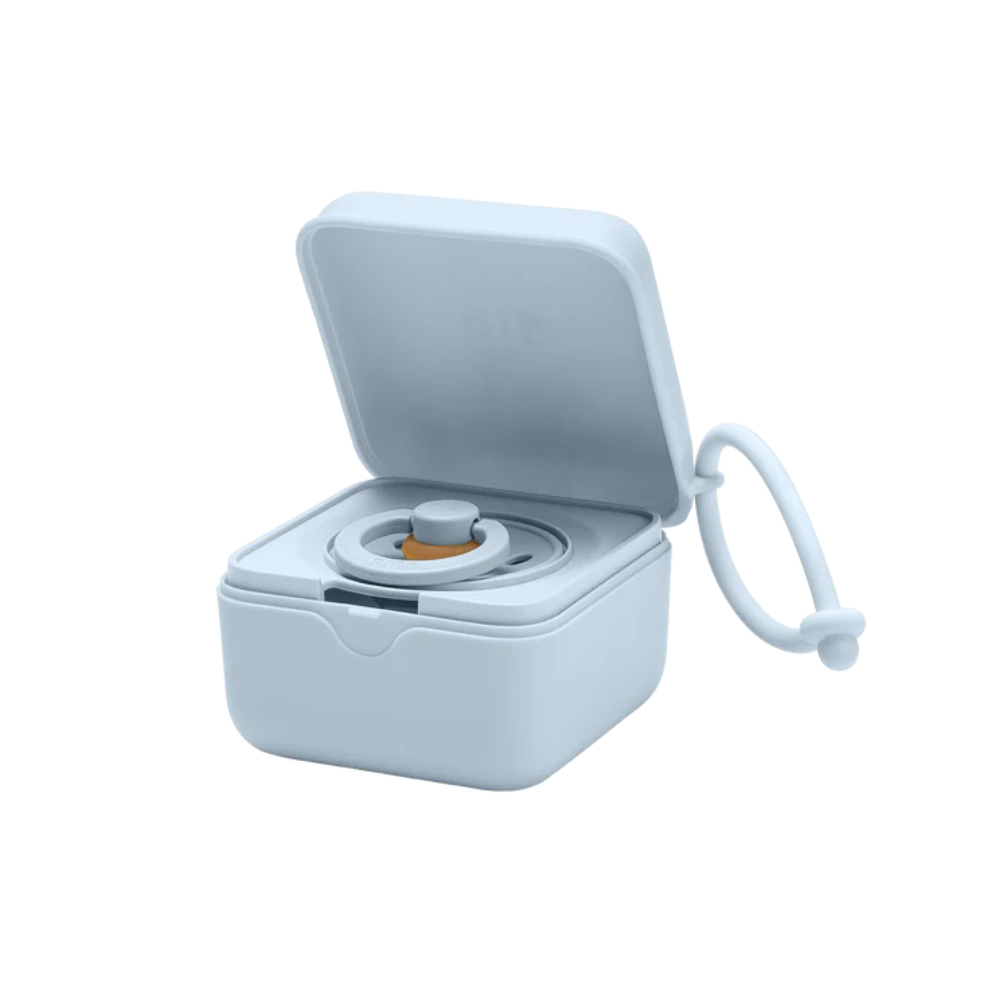 BIBS PACIFIER BOX A TETINES BABY BLUE + SUCETTE BIBS OFFERT