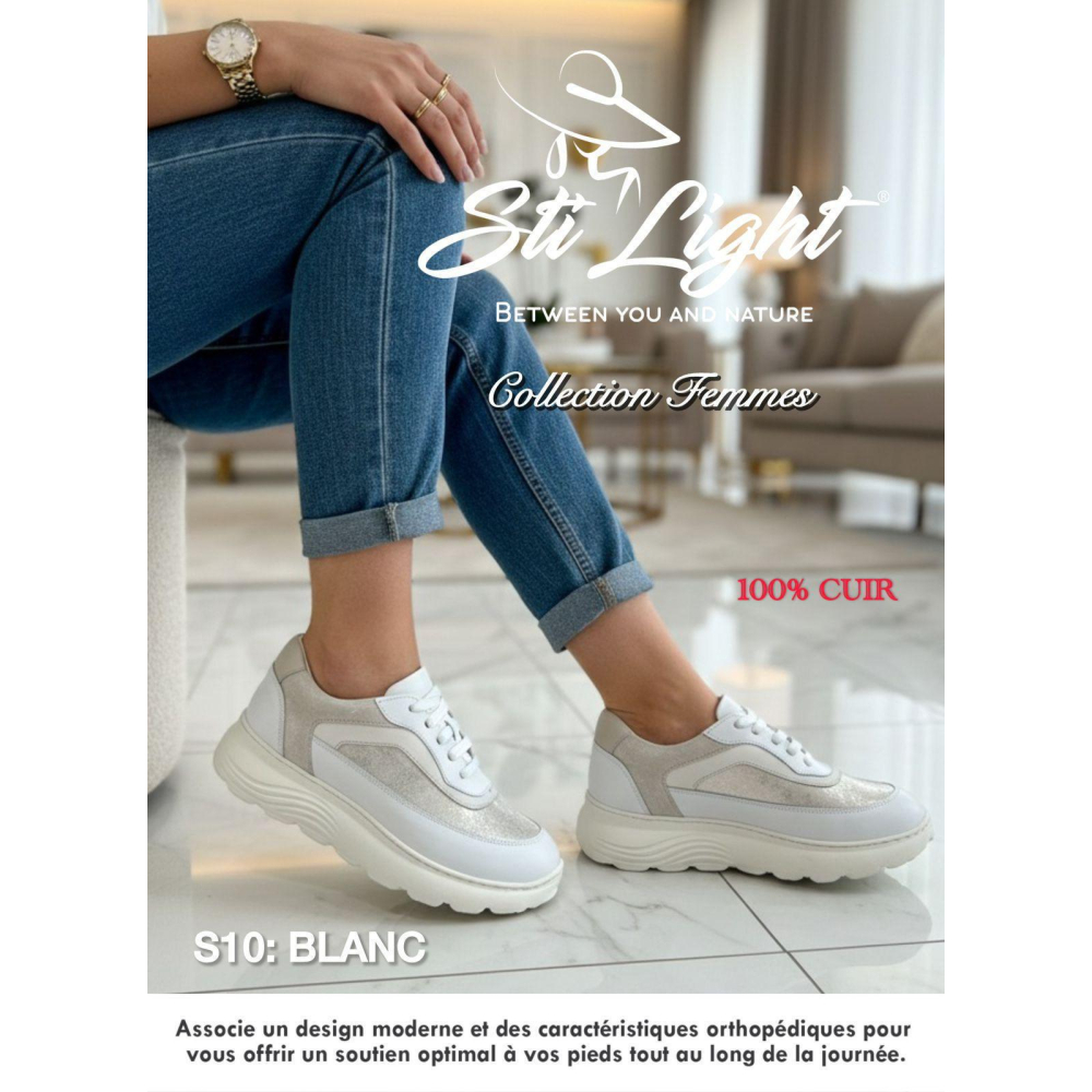 STI Chaussures Orthopédiques -blanc beige S10
