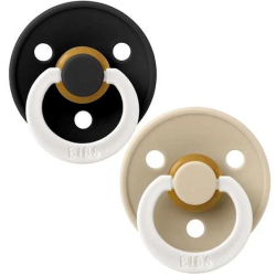 BIBS 02 SUCETTES PACIFIER BLACK GLOW VANILIA GLOW SIZE 1