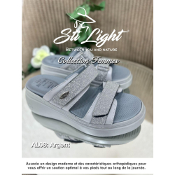 Claquette orthopédique - femme - GRIS ARGENT al08