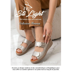 Claquette orthopédique - femme doré  ev013