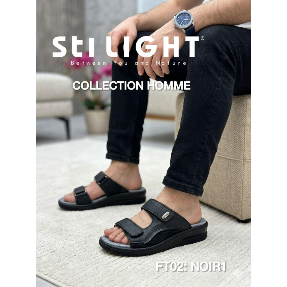 Claquette orthopédique - homme - NOIR FT02