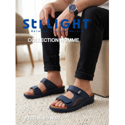 Claquette orthopédique - homme - bleu nuit  FT02