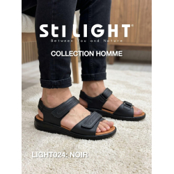 Sandale orthopédique - Homme - Noir- LIGHT024