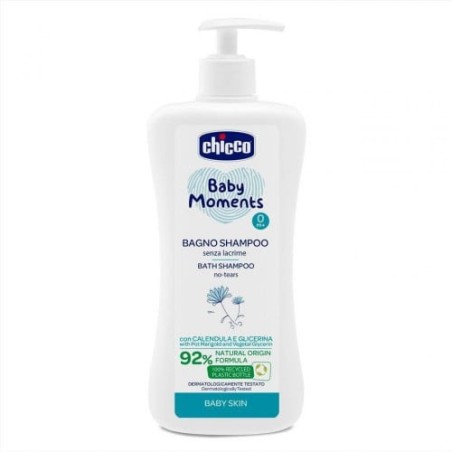 CHICCO SHAMPOOING CHEVEUX&CORPS BABY MOMENTS, 500 ml